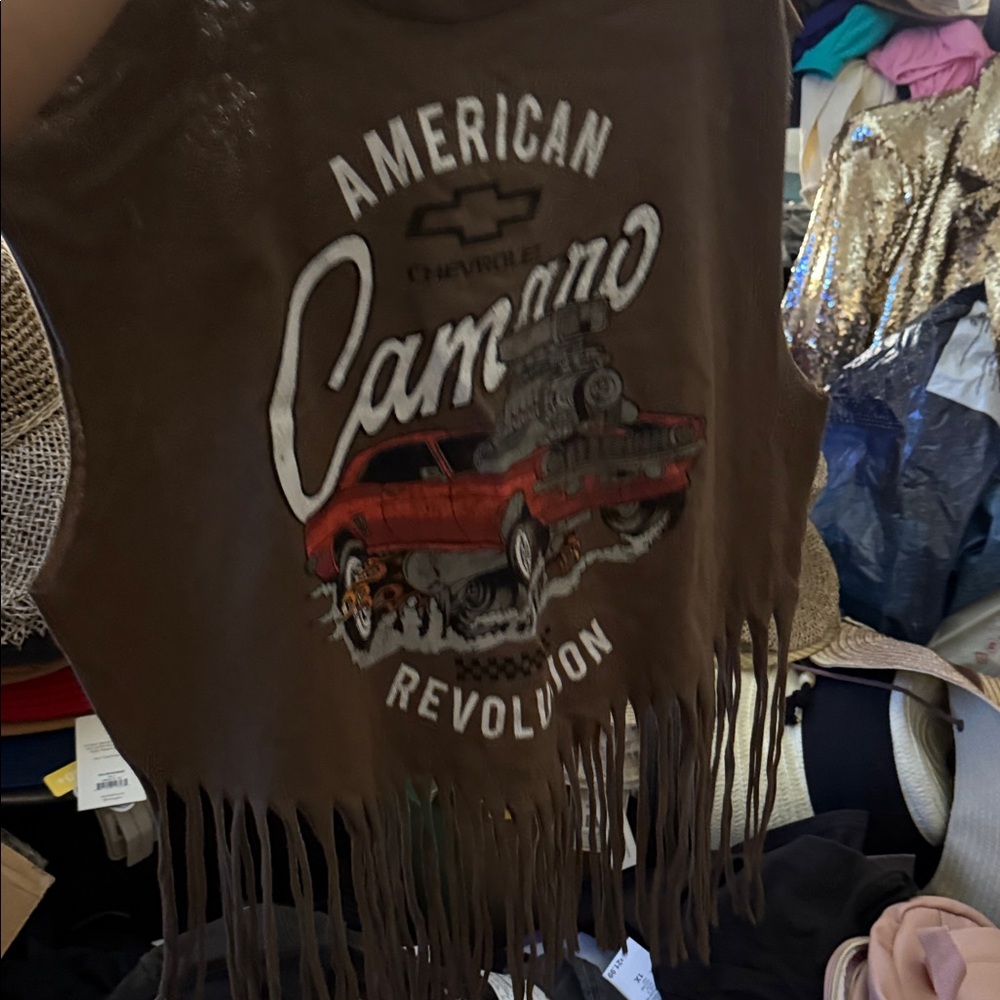 Chevrolet Camaro Brown Fringe Tank Top
